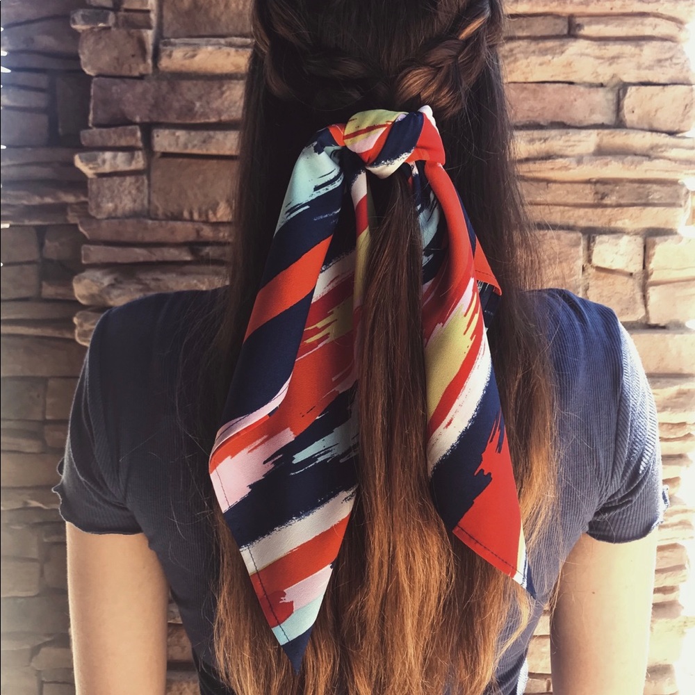 Colorfully Brushed Hair Scarf